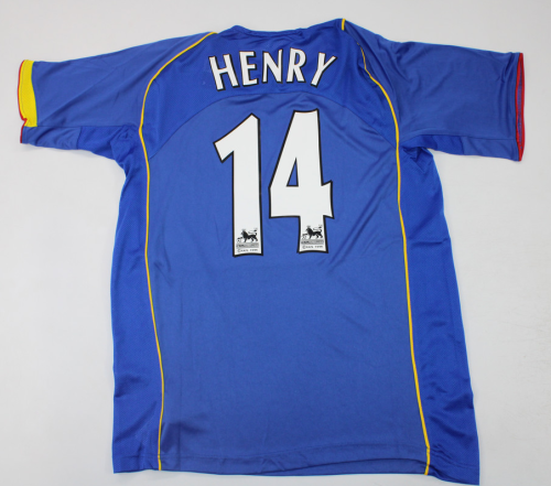 Retro Jersey 2004-2005 Arsenal HENRY 14 Away Blue Vintage Soccer Jersey
