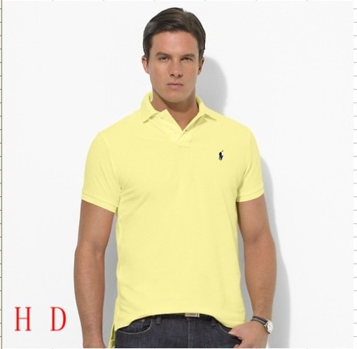 8821 Light Yellow Ralph Polo with Blue Small Logo