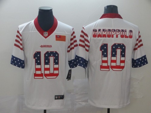 San Francisco 49ers 10 GAROPPOLO White USA Flag Fashion Limited Jersey