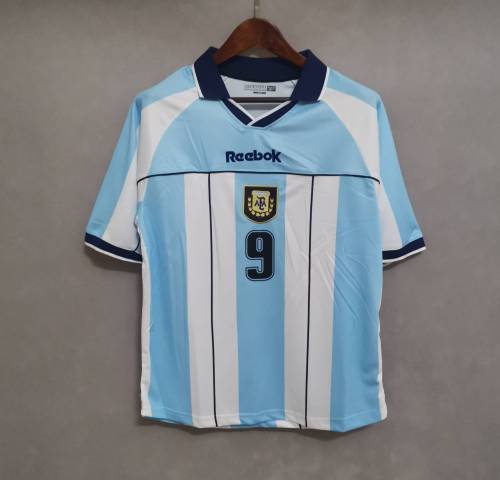 Retro Jersey 2000 Argentina Home Soccer Jersey Vintage Football Shirt
