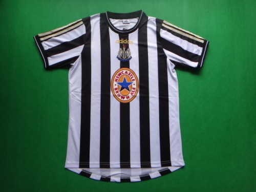with EPL Patch Retro Jersey 1997-1999 Newcastle United Home Soccer Jersey Vintage Football Shirt