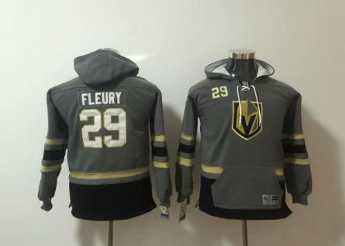 Vegas Golden Knights 29 Marc-Andre Fleury Gary Youth All Stitched Hooded Sweatshirt