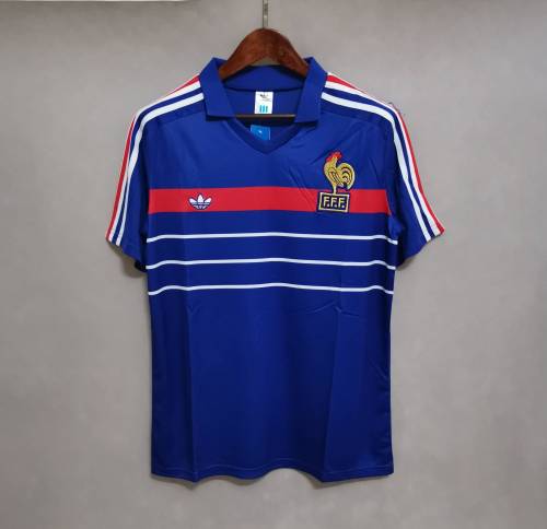 Retro Jersey 1984 France Home Soccer Jersey Vintage Football Shirt