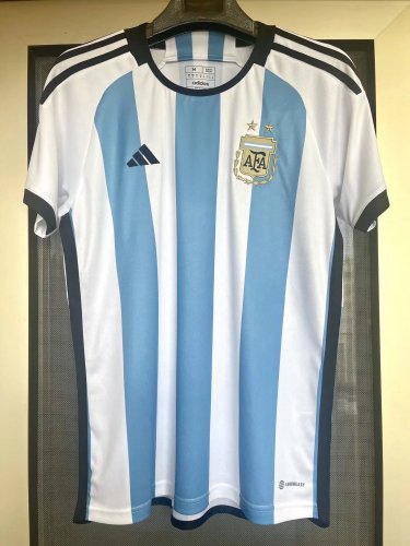Fans Version 2022 World Cup Argentina Home Soccer Jersey
