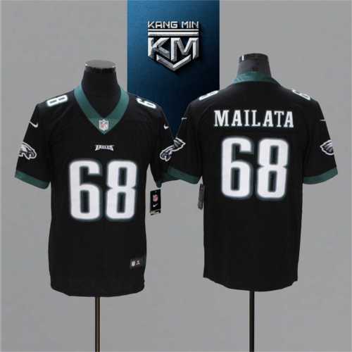 2021 Eagles 68 MAILATA Black NFL Jersey S-XXL White Font