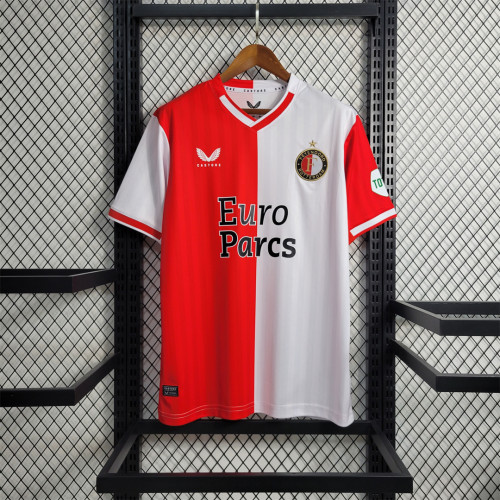 Fan Version 2023-2024 Feyenoord Rotterdam Home Soccer Jersey