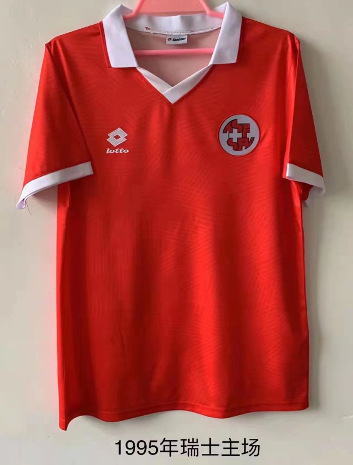Retro Jersey 1995 Switzerland Home Soccer Jersey