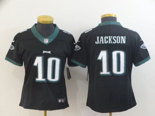Philadelphia Eagles #10 JACKSON Black/White NFL Jersey