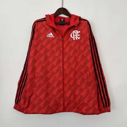 2023-2024 Flamengo Red Soccer Windbreaker Jacket