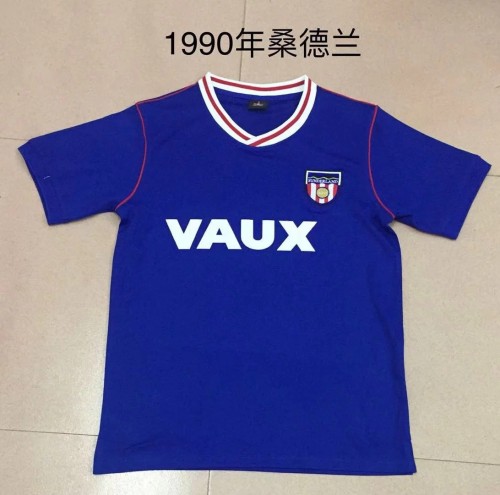 Retro Jersey 1990 Sunderland Blue Soccer Jersey Vintage Football Shirt