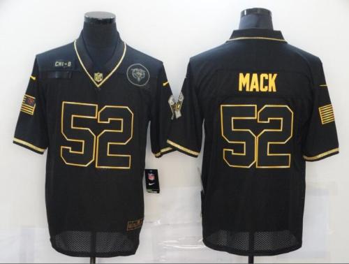 Bears 52 Khalil Mack Black Gold 2020 Salute To Service Limited Jersey