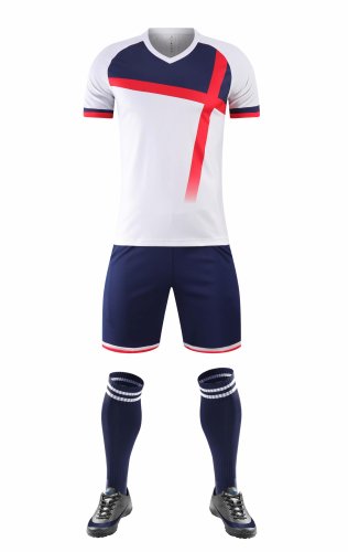 DLS-X922 DIY Custom Blank Uniforms White Soccer Jersey Shorts