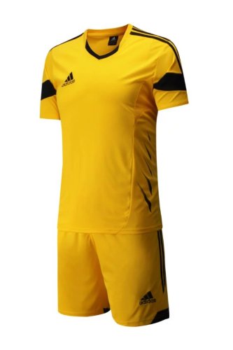 #809 Yellow Soccer Training Uniform Blank Jersey and Shorts