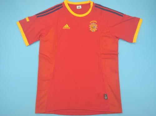 Retro Jersey 2002 Spain Home Soccer Jersey Spain Camisetas de Futbol