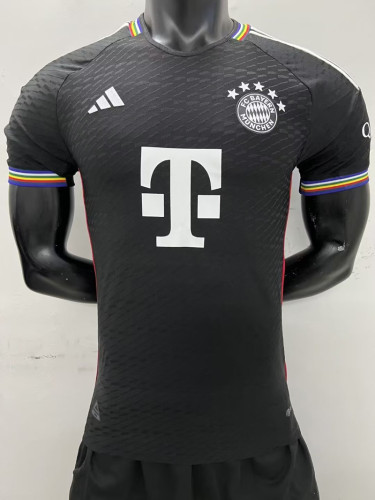 Player Version 2023-2024 Bayern Munich Away Black Soccer Jersey
