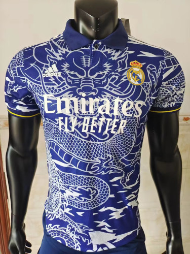 Player Version 2023-2024 Real Madrid Dragon Blue Soccer Jersey