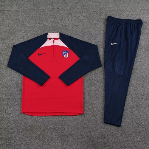 2023-2024 Atletico Madrid Red Soccer Training Sweater and Pants