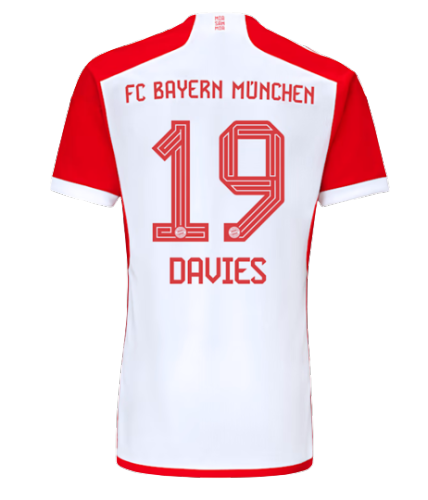 Fans Version 2023-2024 Bayern Munich 19 DAVIES Home Soccer Jersey