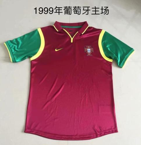 Retro Jersey 1999 Portugal Home Red Soccer Jersey