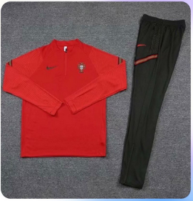 2023 Portugal Red Soccer Training Sweater and Pants