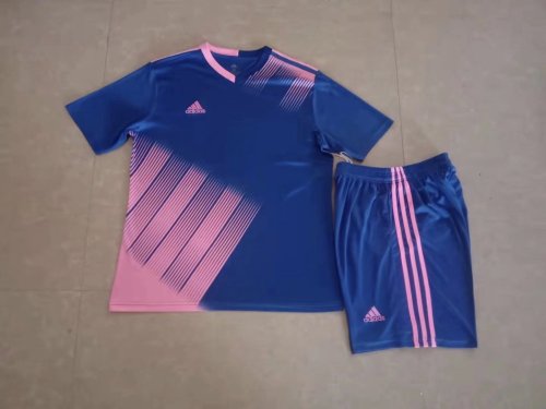 M8620 Blue Blank Soccer Training Jersey Shorts DIY Cutoms Uniform