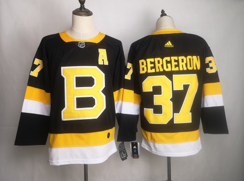 Boston Bruins 37 Patrice Bergeron Black NHL Hockey Jersey