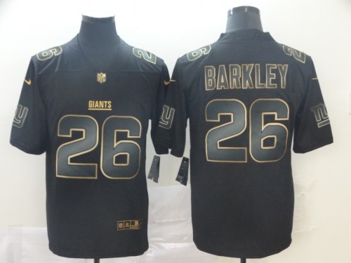 New York Giants 26 Saquon Barkley Black Gold Vapor Untouchable Limited Jersey