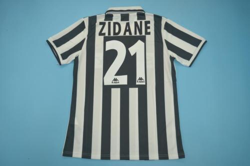 Retro Jersey 1995-1997 Juventus #21 ZIDANE Home Soccer Jersey