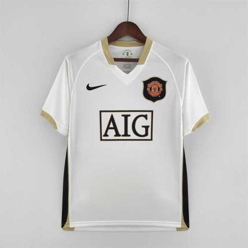 Retro Jersey 2006-2007 Manchester United Away White Soccer Jersey