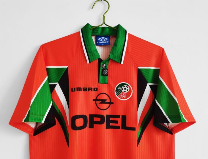 Retro Jersey 1997-1998 Ireland Away Orange Soccer Jersey