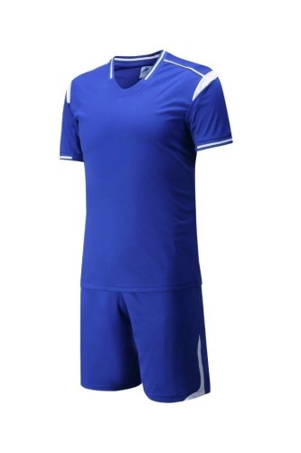 #302 Blue Soccer Training Uniform Blank Jersey and Shorts