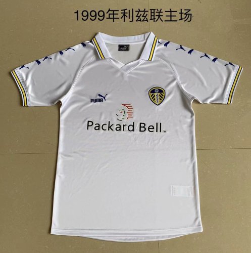 Retro Jersey 1999 Leeds United Home White  Soocer Jersey