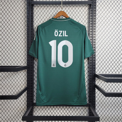 with UCL Patch Retro Jersey 2012-2013 Real Madrid 10 OZIL 3rd Away Green Soccer Jersey