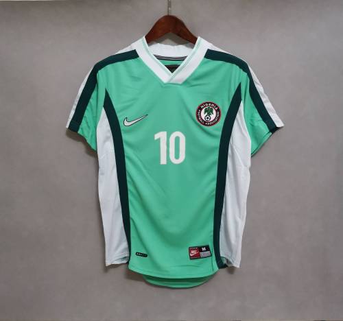 Retro Jersey 1998 Nigeria 10 OKOCHA Home Soccer Jersey