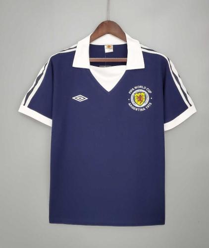 Retro Jersey 1978 Scotland Home Dark Blue Soccer Jersey