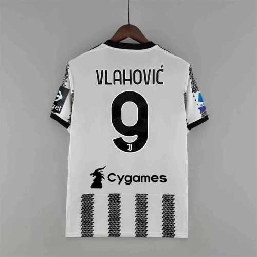 with Serie A Patch Fans Version 2022-2023 Juvents VLAHOVIC 9 Home Soccer Jersey