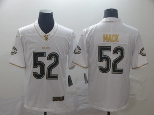 Chicago Bears 52 MACK White Gold Vapor Untouchable Limited Jersey