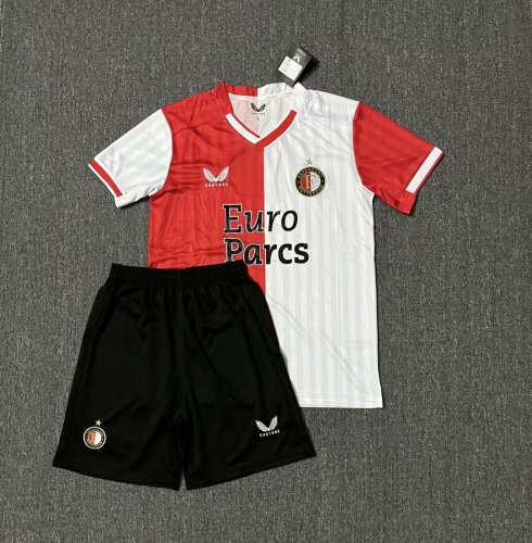 Adult Uniform 2023-2024 Feyenoord Rotterdam Home Soccer Jersey Shorts