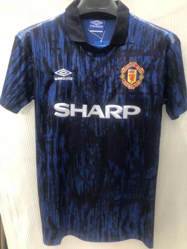 Player Version  Retro Jersey 1993 Manchester United Away Soccer Jersey