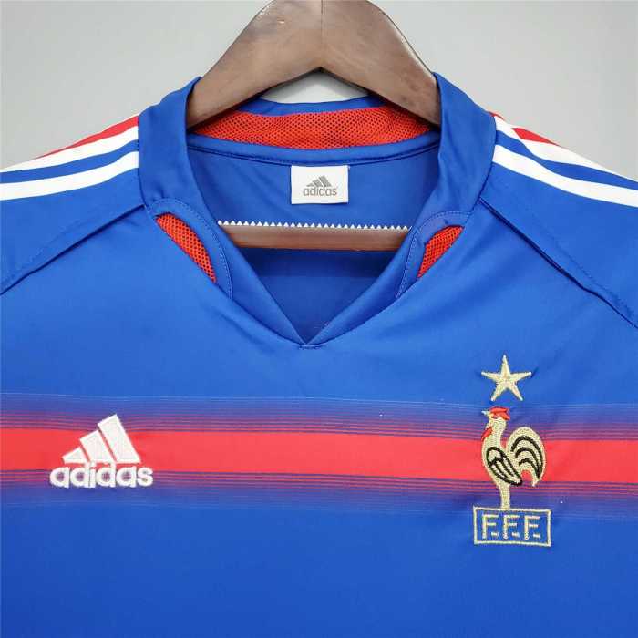Retro Jersey 2004 France Home Blue Soccer J ersey Vintage Football Shirt