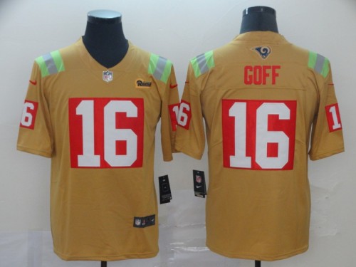 City Version Los Angeles Rams #16 GOFF Yellow NFL Jersey