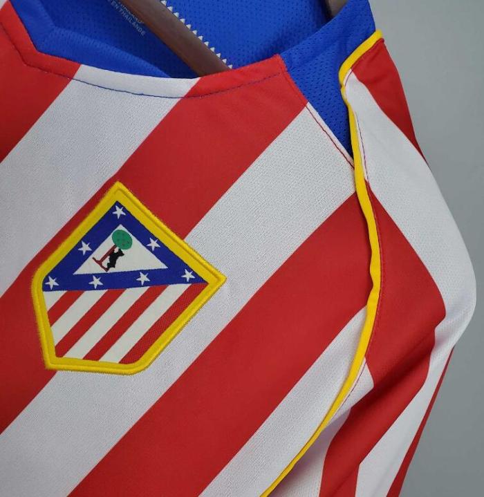 Retro Jersey 2004-2005 Atletico Madrid Home Red/White Soccer Jersey