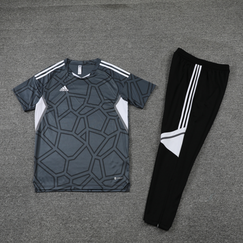 LH-S Grey Soccer Training Suit and Long Pants(accept custom logo)