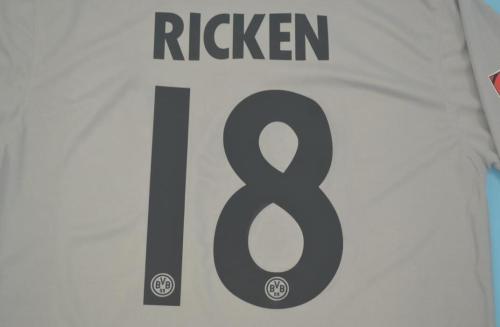 Retro Jersey 2000 Borussia Dortmund 18 RICKEN Away Grey Soccer Jersey Vintage BVB Football Shirt