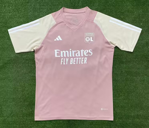 Fans Version 2023-2024 Olympique Lyonnais Pink Soccer Training Jersey