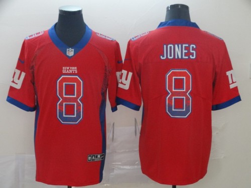 New York Giants 8 Daniel Jones Red Draft Fashion Limited Jersey