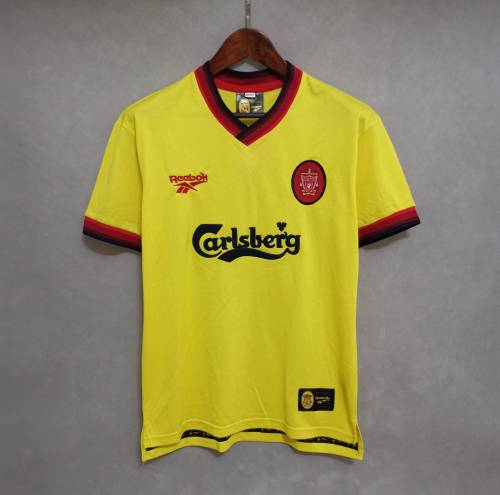 Retro Jersey 1997-1999 Liverpool Away Yellow Soccer Jersey