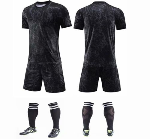 #201 202 203 Black Blank Adult Uniform Soccer Jersey Shorts