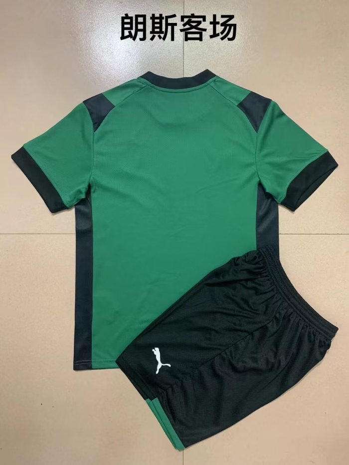 Adult Uniform 2022-2023 RC Lens Away Green Soccer Jersey Shorts