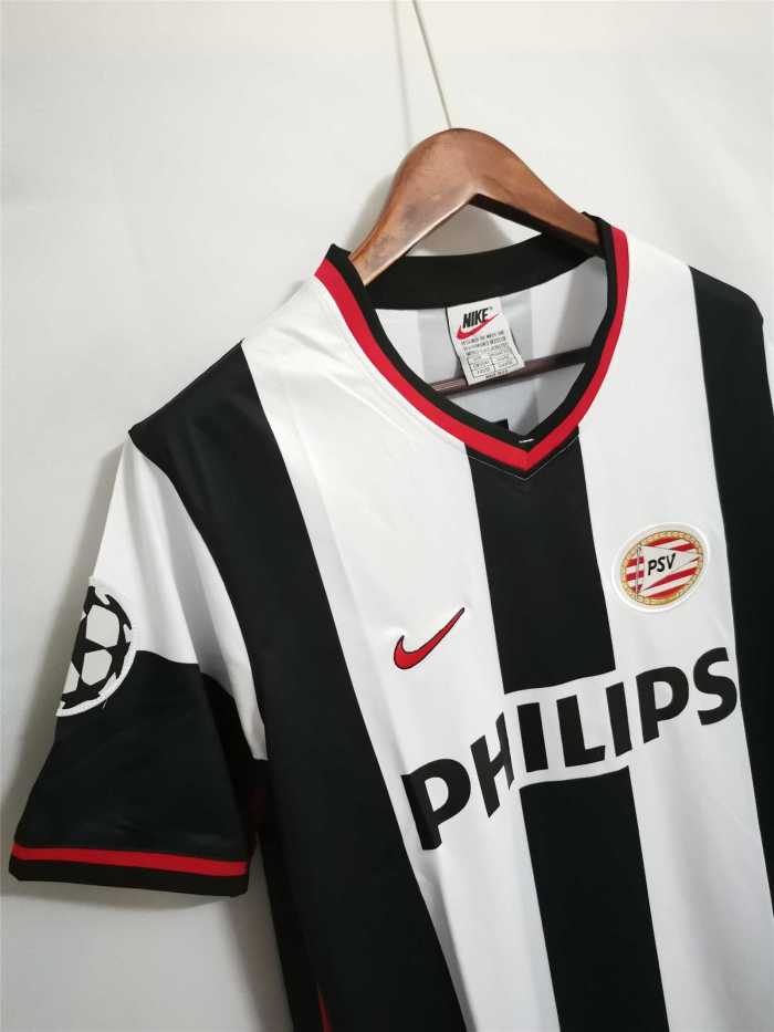 with UCL Patch Retro Jersey 1998-1999 PSV Eindhoven Away Soccer Jersey